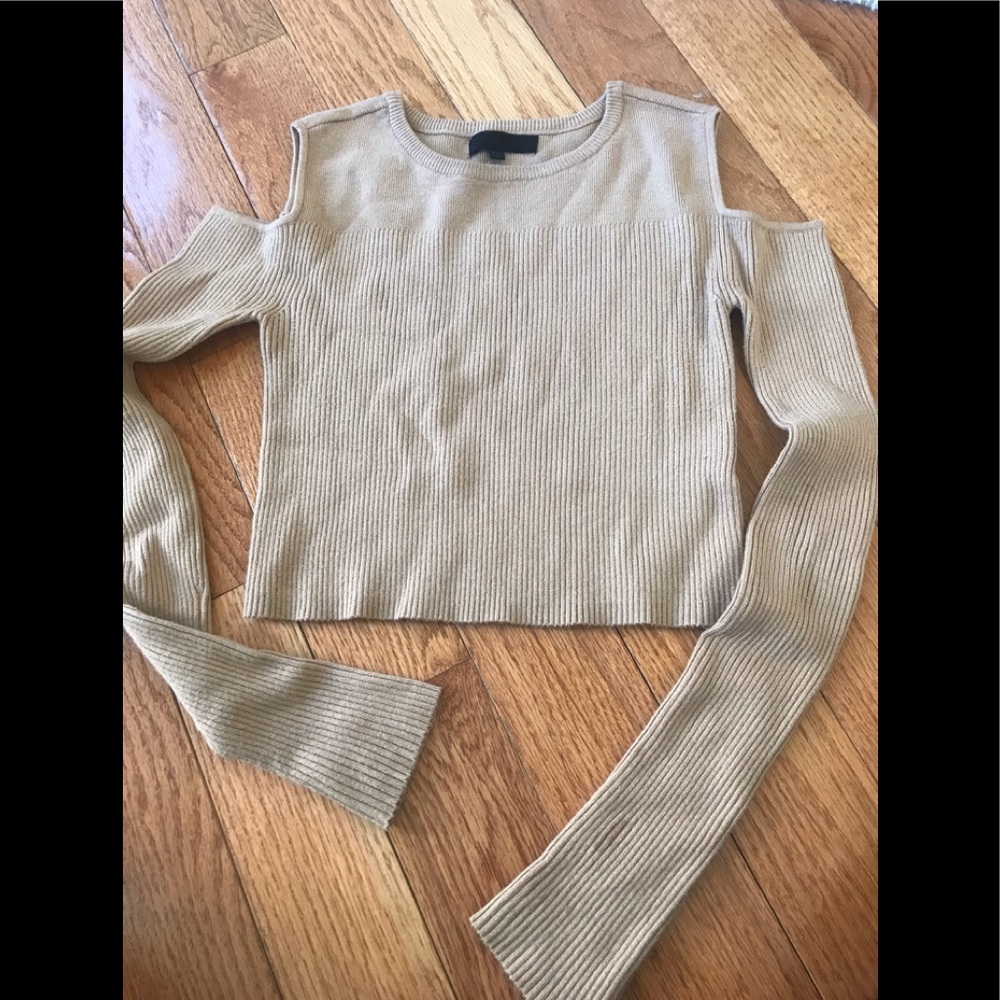Hours camel color cropped sweater XS